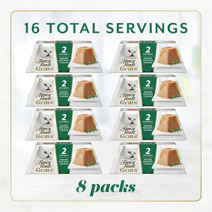 Purina Fancy Feast Gems Chicken Wet Cat Food Variety Box, 4 Oz, 8-Pack3