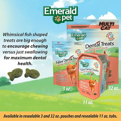 Emerald Pet Grain-Free Cat Dental Treats with Salmon – Crunchy Natural Dental Treats for Cats to Clean Teeth, Freshen Breath, and Reduce Plaque & Tartar – 11 Oz Tub7