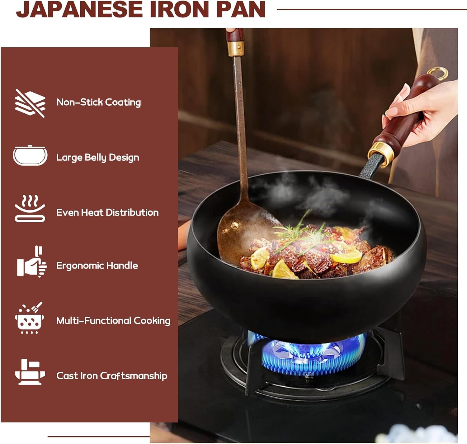 suntuup-japanese-iron-pan-28cm-11in-cast-iron-wok-glass-lid-with-spatula-2-covers-to-choose-from-for-pots-on-electric-stoves-induction-cookers-gas-stoves