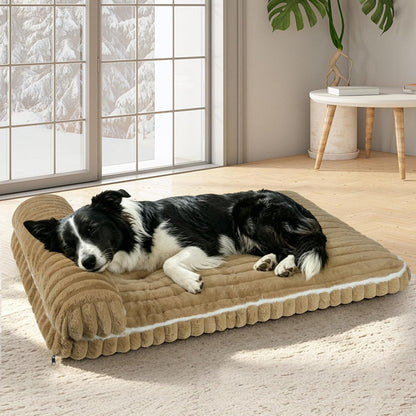 Dog Beds Medium Large Sized Dog, Dog Bed for Crate with Pillow(Grey, XL) | Comfort Large Dog Bed, Washable Dog Bed with Removable Cover, Durable Orthopedic Deluxe Plush Dog Crate Pad Bed11