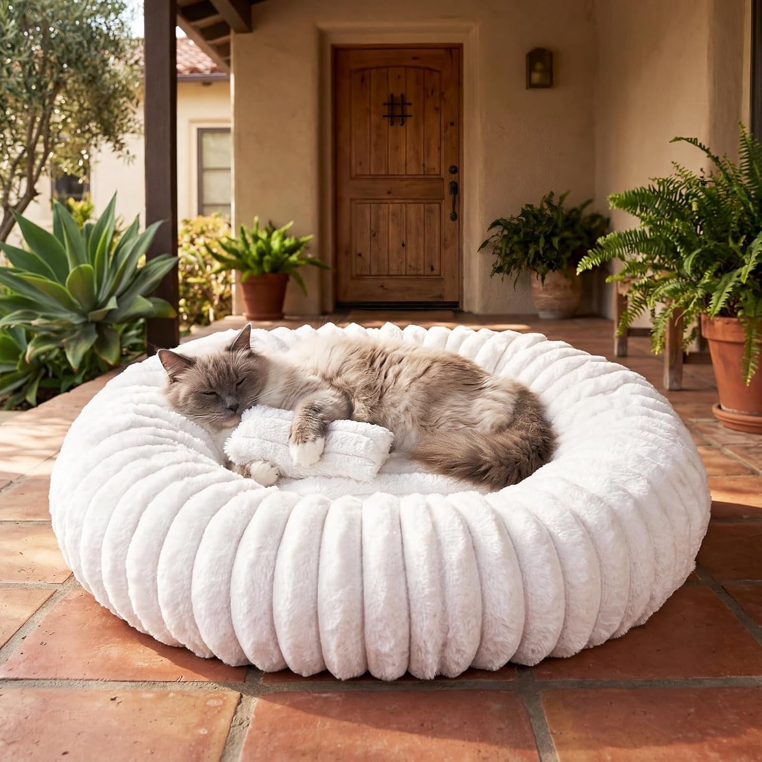 donut-pet-bed-for-indoor-cats-and-small-dogs-self-heating-dog-bed-with-non-slip-bottom-winter-comfort-dog-beds-for-puppies-washable-portable-egg-tart-shape-s-small-cat-bed-self-warming