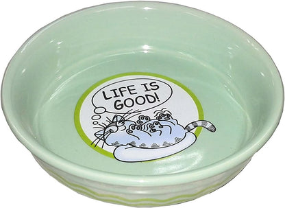 Fixturedisplays® 6X6X1.2" Ceramic Pet Bowl Highend Dog Cat Bowl Porcelain Dog Cat Feeder Puppy Bowl 122591