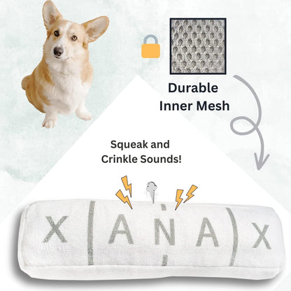 Nestpark Chill Pup Funny Dog Toy - Parody Plush Squeaky Crinkle Dog Toy6