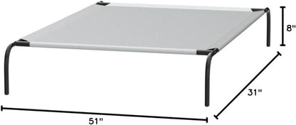 Amazon Basics Cooling Breathable Elevated Dog Bed with Metal Frame for Large Dogs, 51" X 31" X 8", Grey7