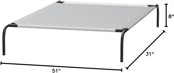 Amazon Basics Cooling Breathable Elevated Dog Bed with Metal Frame for Large Dogs, 51" X 31" X 8", Grey7
