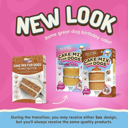 Puppy Cake Peanut Butter Dog Birthday Cake Mix with Icing - Wheat-Free, Easy to Bake/Microwave - Natural Ingredients - Made in the USA4
