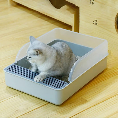 Dog Potty Training Toilet ﻿ Cat Litter Tray High Fence Proof Toilet Large Open Box Mesh Double Layer Pet with Shovel Easy to Clean Supplies3