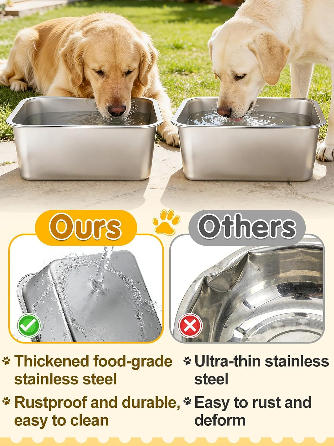 2-pcs-4-gallons-extra-large-dog-water-bowl-durable-reusable-stainless-steel-dog-bowl-high-capacity-water-and-food-bowls-for-household-with-multiple-large-dogs-indoor-outdoor