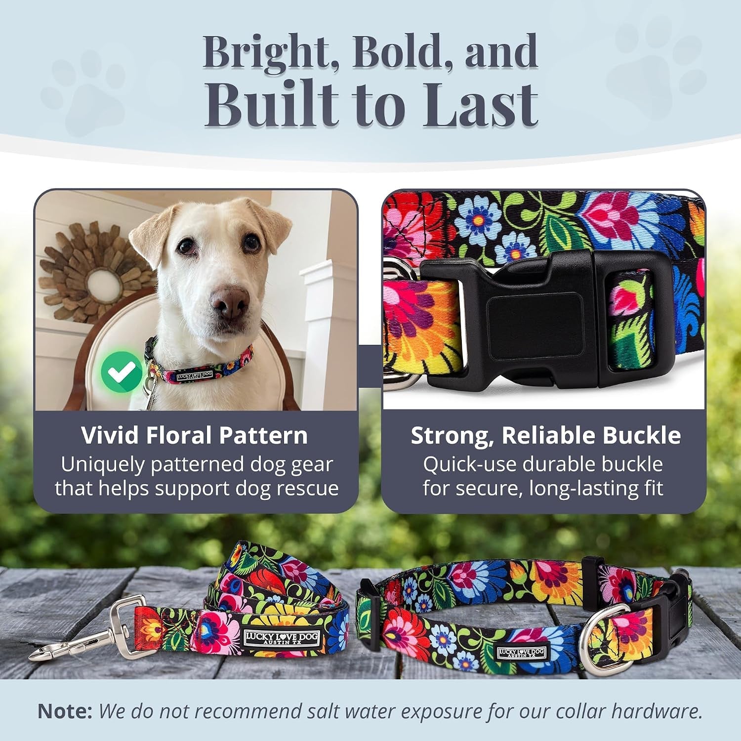 lucky-love-dog-easy-click-buckle-dog-collar-with-leash-set-combo-durable-comfortable-for-male-female-dogs-pet-collar-for-medium-dogs-secure-fit-blackbird-combo-medium
