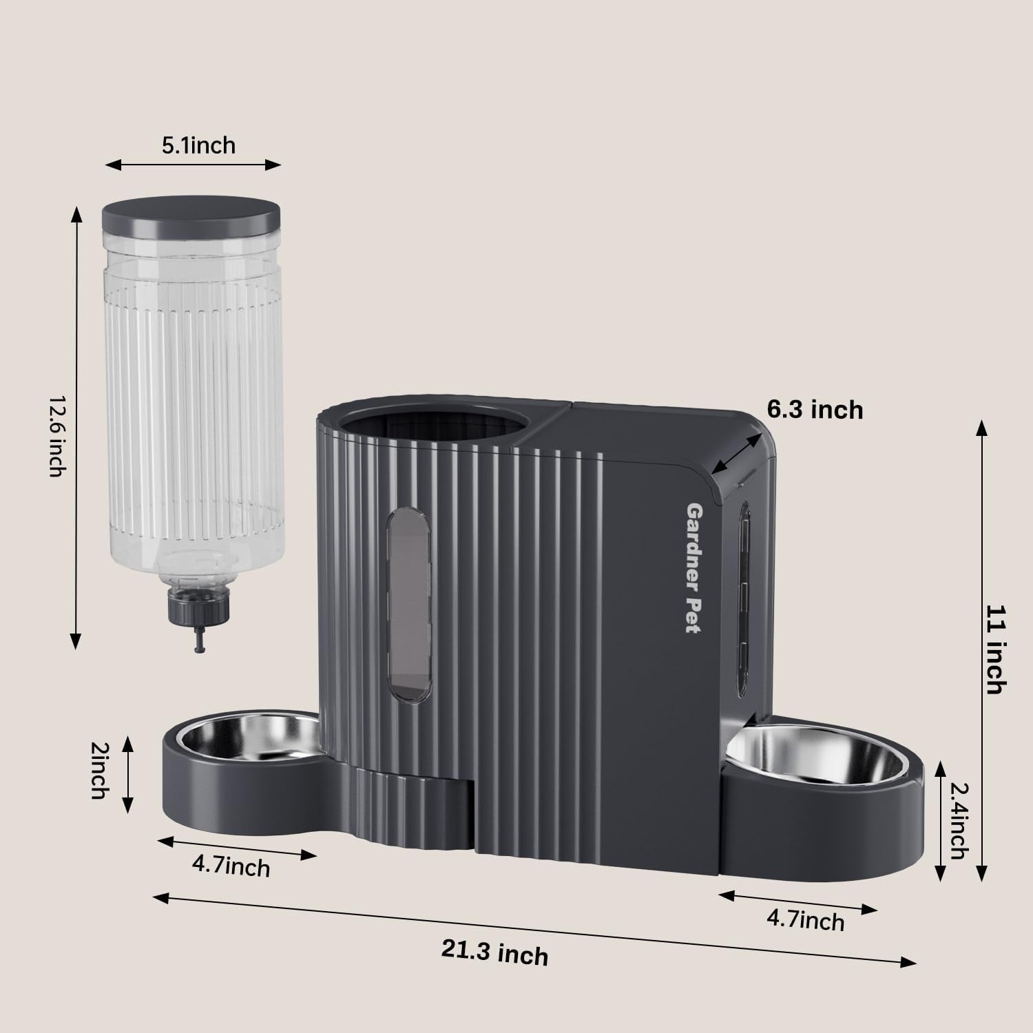 gardner-pet-automatic-gravity-cat-food-feeder-and-water-dispenser-stainless-steel-two-in-one-set-large-capacity-dispenser-for-pets-dogs-puppies-kittens-0-8-gallons-x-2