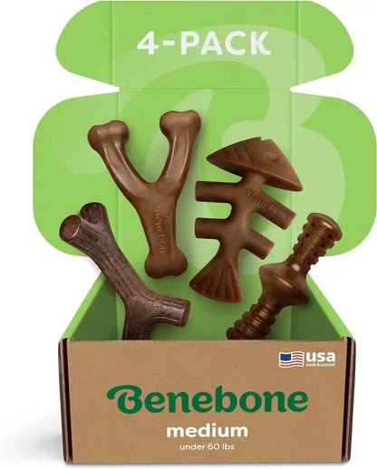 Benebone Small 4-Pack Dog Toys for Aggressive Chewers – under 30 Lbs9
