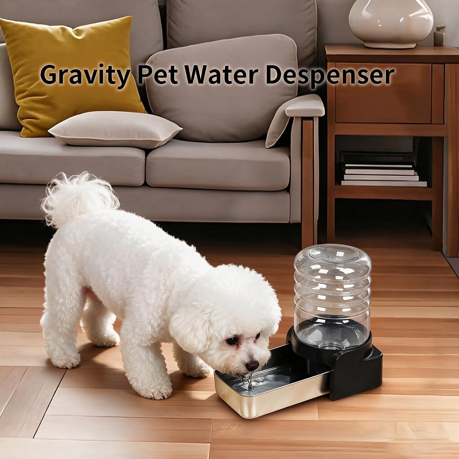 pakeway-1-1-gallon-gravity-water-dispenser-for-cats-and-small-dogs-automatic-pet-waterer-with-stainless-steel-bowl-transparent-tank-and-3-filters-4-1l