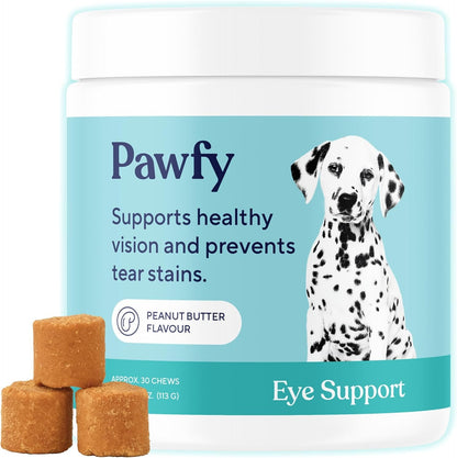 Pawfy Eye Support Soft Chews | Prevent Tear Stains | Support Eyesight | Overall Eye Health | with Luthein, Krill Oil & Astaxanthin1