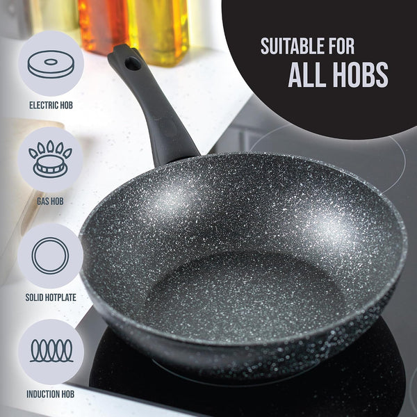 28Cm Non-Stick Wok, Black5