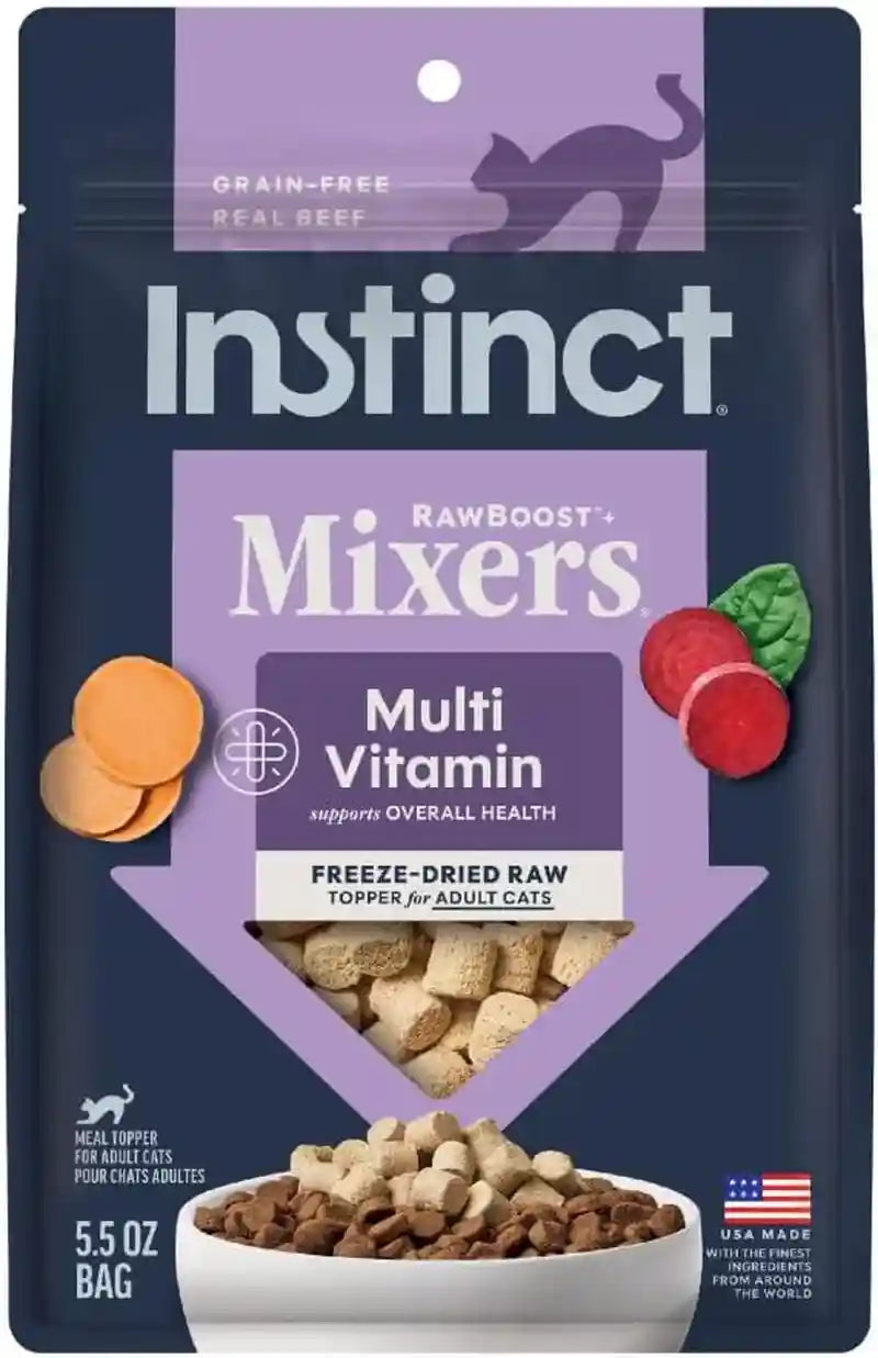 instinct-freeze-dried-mixers-cat-food-toppers-digestive-health-5-5-oz-freeze-dried-raw-meal-topper-or-treat-functional-whole-foods-fiber-and-probiotics-for-gut-support