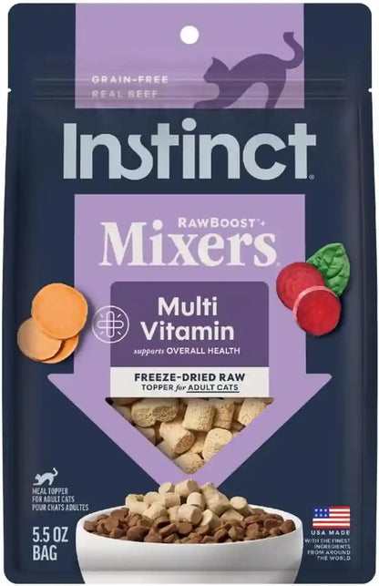 Instinct Freeze Dried Mixers, Cat Food Toppers, Digestive Health, 5.5 Oz | Freeze-Dried Raw Meal Topper or Treat, Functional Whole Foods, Fiber, and Probiotics for Gut Support10