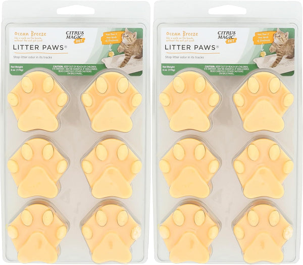 Citrus Magic Pet Odor Control Paws for Litter Boxes, Outdoor Fresh, 6-Count, 6 Count (Pack of 1)2