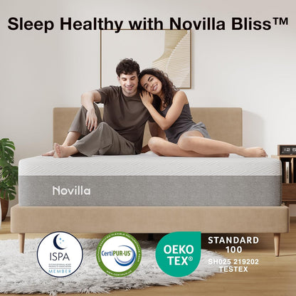 Bliss Queen Size Mattress, 12 Inch Gel Memory Foam Mattress Queen | Cool Night Sleep & Pressure Relief, Support Foam for Spine Alignment & Motion Isolation, Medium Plush Feel7