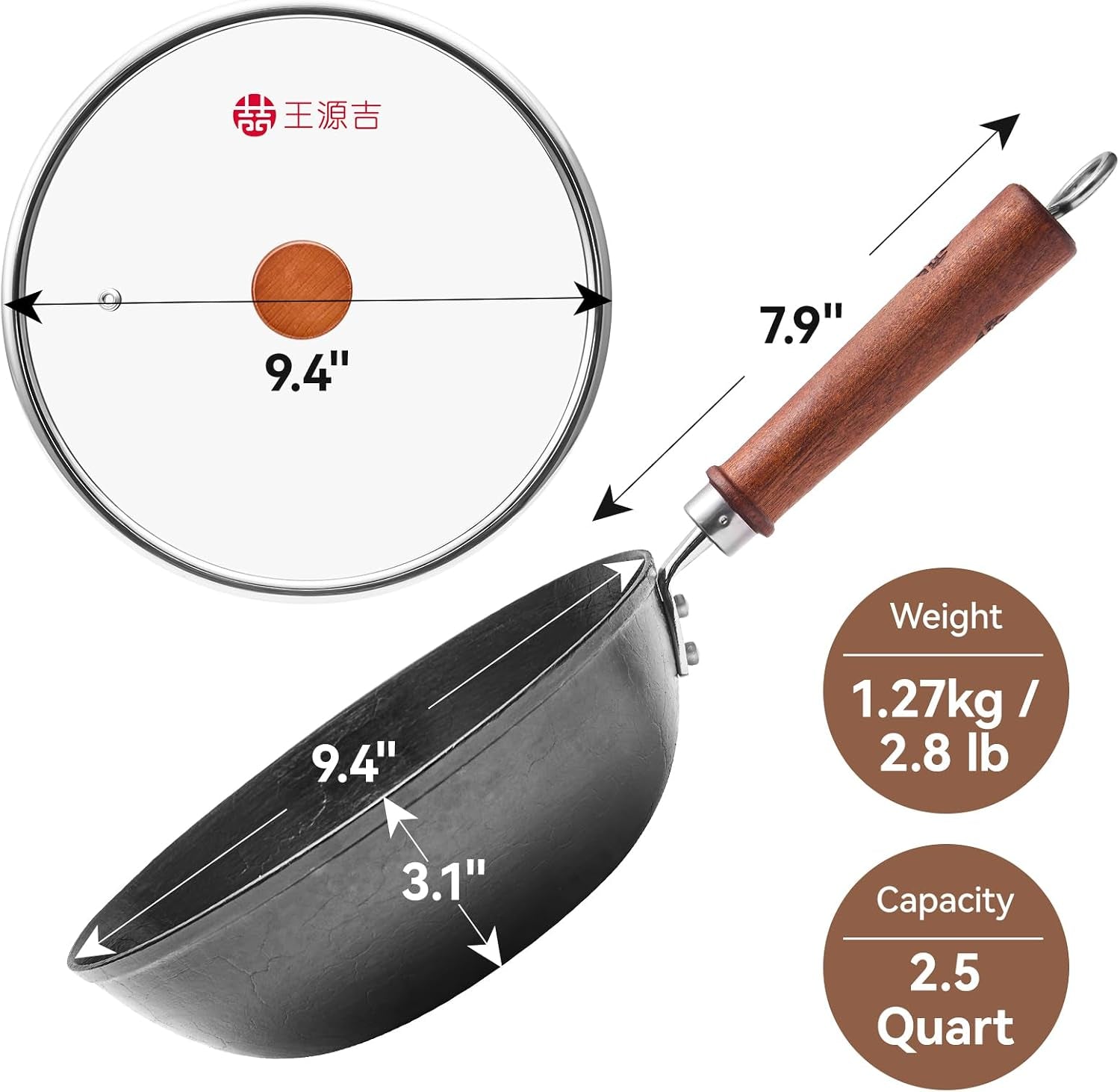9-5-inch-small-cast-iron-wok-with-lid-handcrafted-tortoise-shell-texture-uncoated-stir-fry-pan-flat-bottom-wok-for-electric-induction-gas-stoves-2-5-quart-requires-seasoning