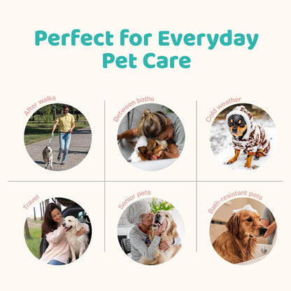 Pet Glove Wipes for Dogs & Cats with Coconut Scent, No Rinse Full Body Cleaning Large Gloves (9.84 X 9.05 Inch), Gentle Grooming for Paws Face Ears Eyes Coat, Alcohol Free, 20 Pack6