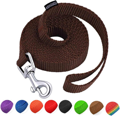 AMAGOOD 6 FT Puppy/Leash, Strong Traditional Style with Easy to Use Collar Hook, Great for Small, Medium and Large Dogs (5/8In X 6 Ft, Purple)44