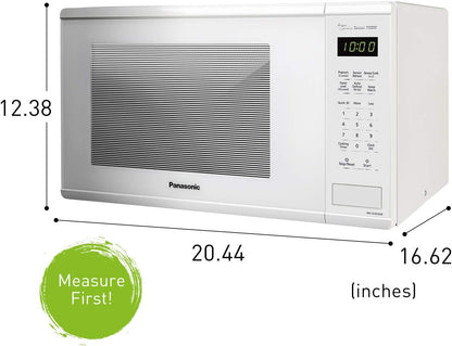 Panasonic Countertop Microwave Oven with Genius Sensor Cooking, Quick 30Sec, Popcorn Button, Child Safety Lock and 1100 Watts of Cooking Power - NN-SU656W - 1.3 Cu. Ft (White) | Child Lock, Sensor Cooking, 30-Second Quick Start2