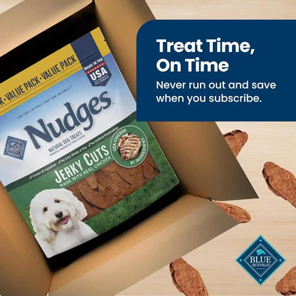 Blue Buffalo Nudges Chicken Jerky Cuts Natural Dog Treats, Tender & Meaty Dog Snacks, Healthy Reward or Training Treat, Made in the USA with Real Chicken, No Artificial Preservatives, 36 Oz.10