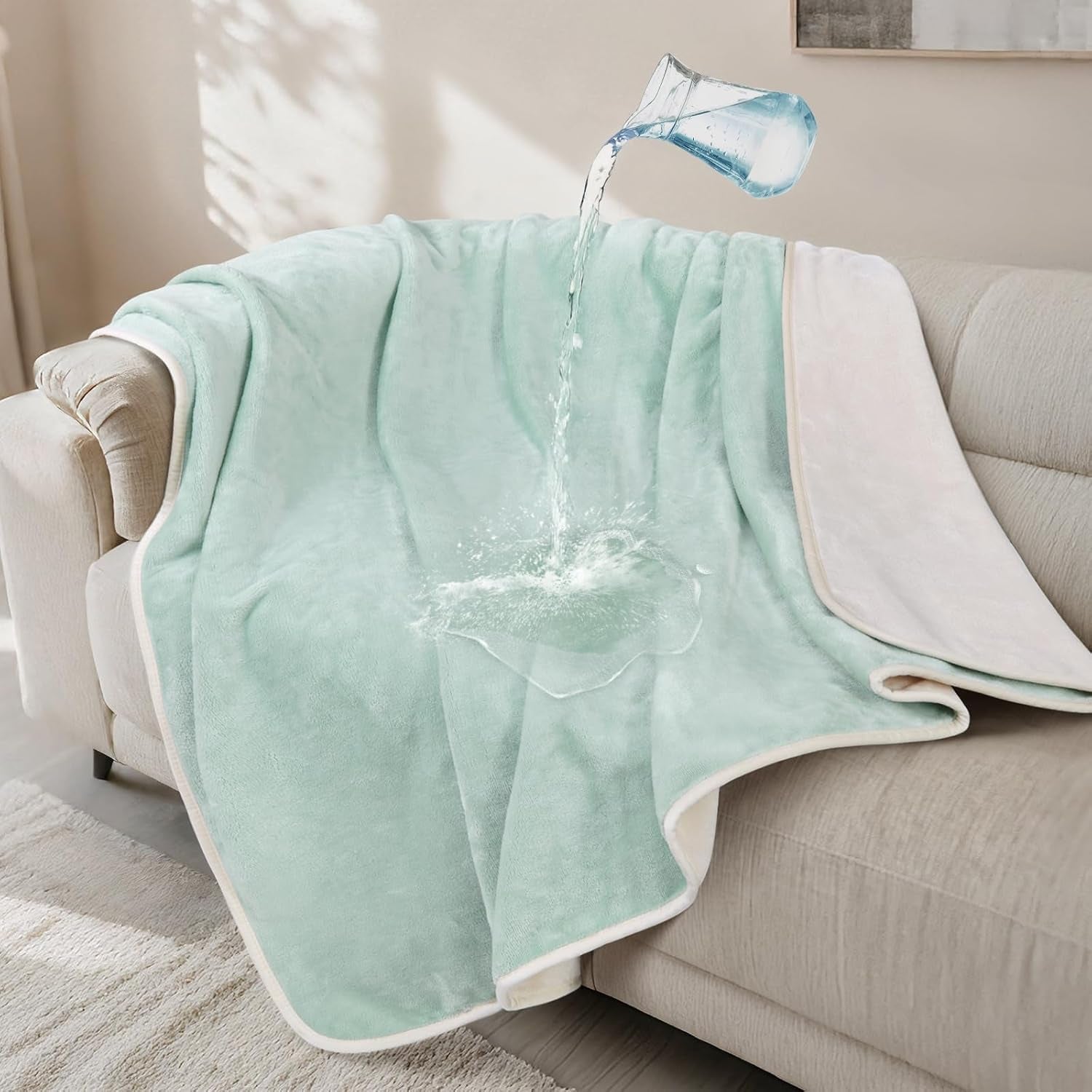 loobani-waterproof-blanket-for-bed-soft-flannel-twin-bed-blanket-60-x-80-dog-pet-blankets-for-large-dogs-reversible-spill-proof-throw-for-couch-cover-movie-time-camping-travel-noise-free-grey