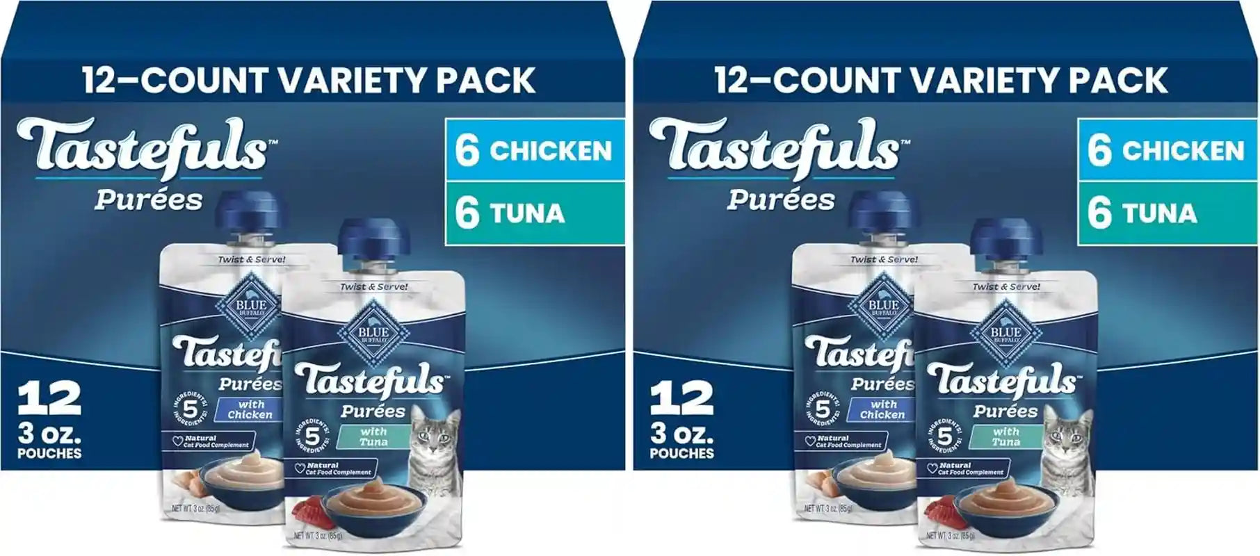 blue-buffalo-tastefuls-purees-variety-pack-wet-cat-food-complement-chicken-tuna-made-with-natural-ingredients-for-all-life-stages-3-oz-resealable-pouches-12-count