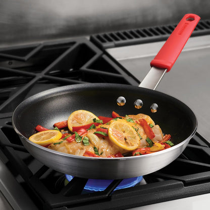 Professional 10-Inch Non Stick Frying Pan | Heavy-Gauge Aluminum Skillet with Reinforced Nonstick Coating, Red Handle, Dishwasher and Oven Safe, Made in Brazil2