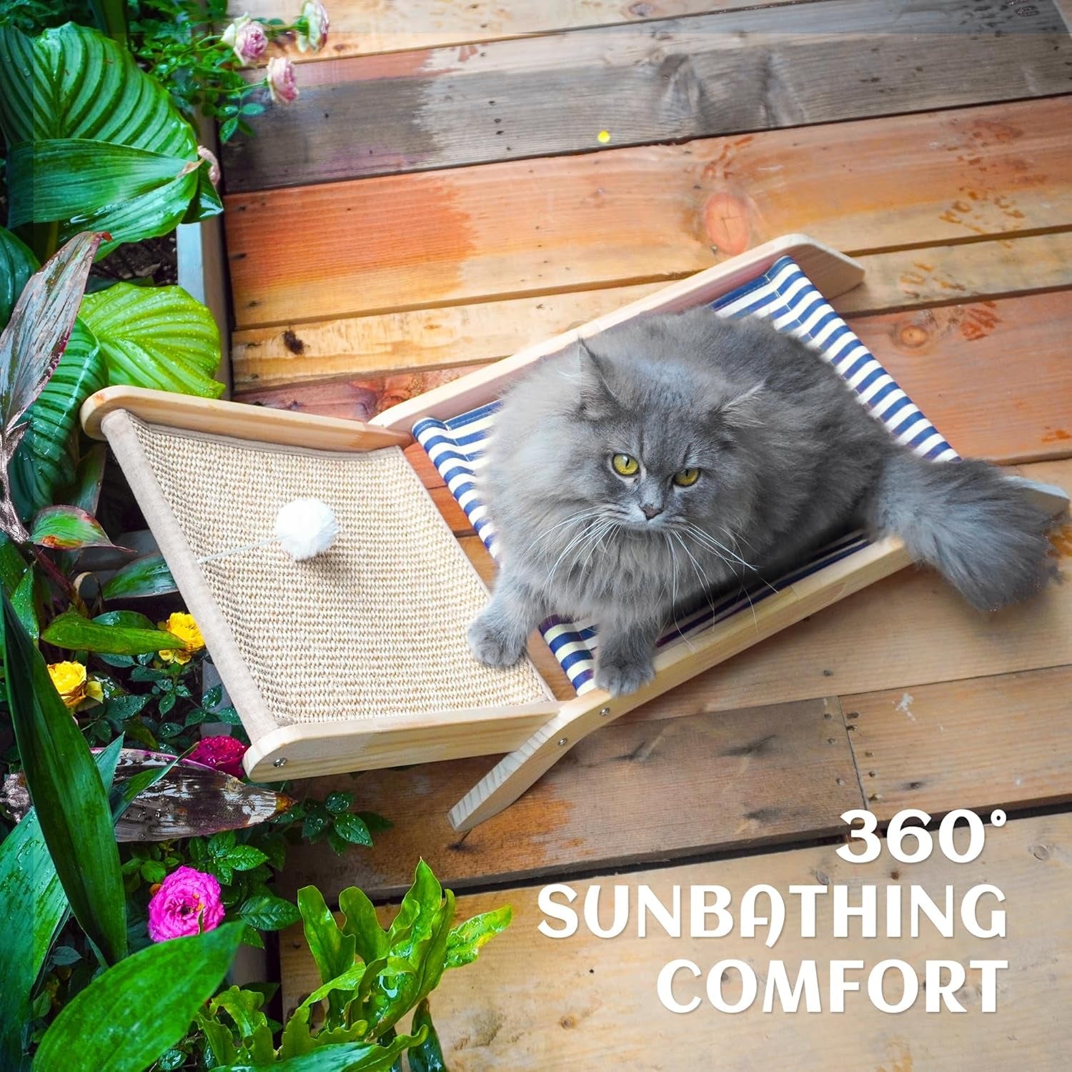 petkaray-beach-chair-cat-hammock-elevated-cat-beds-for-indoor-cats-original-cozy-lounger-with-sisal-scratcher-and-toy-ball