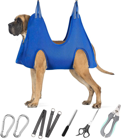 ATESON Pet Grooming Hammock with Nail Clippers/Nail Trimmers/Grooming Scissors, Dog Grooming Harness for Nail Trimming, Pet Grooming Sling Helper18