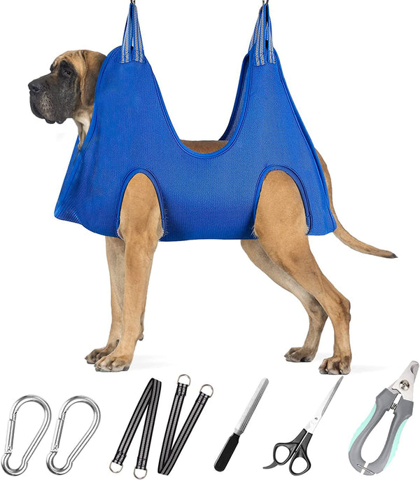 ATESON Pet Grooming Hammock with Nail Clippers/Nail Trimmers/Grooming Scissors, Dog Grooming Harness for Nail Trimming, Pet Grooming Sling Helper18