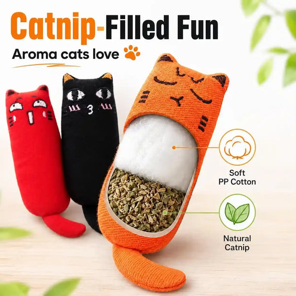 Legendog 5Pcs Bite Resistant Catnip Toy for Cats,Catnip Filled Cartoon Mice Cat Teething Chew Toy8