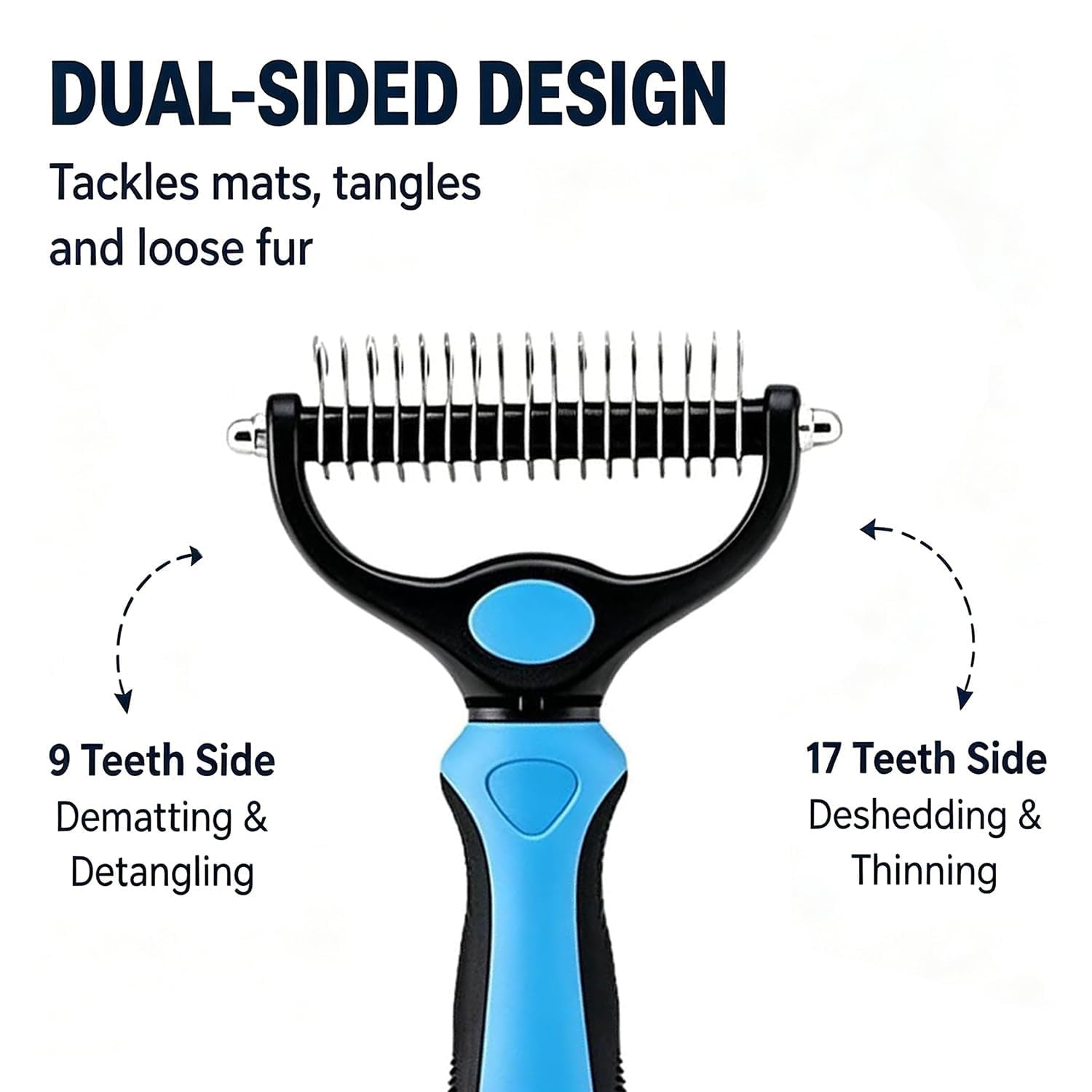 dematting-comb-for-dogs-and-cats-undercoat-pet-brush-for-long-hair-deshedding-brush-for-dog-removes-tangles-knots-and-loose-fur-2-in-1-double-tooth-comb-undercoat-rake-dog-brush