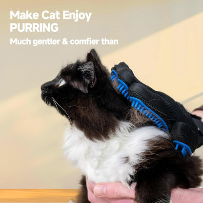 NVNAN Pet Hair Removal Glove for Dogs & Cats, 2-Pack Blue | 2-In-1 Deshedding Brush and Massage Mitt for Shedding Control, Bathing and Washing, Safe for Short or Long Hair Pets6