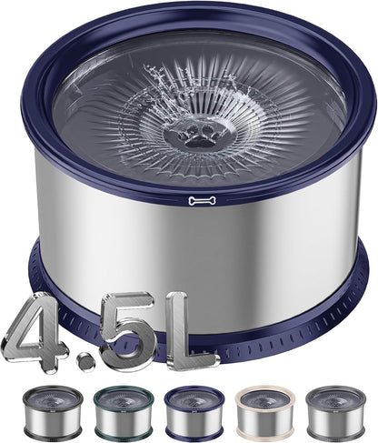 1.6 Gallon Dog Water Bowl, 6.5L/220Oz Stainless Steel No Spill Water Bowl for Large Dogs, Super Large Capacity Splash Proof Pet Slow Drinking Water Bowl with Anti-Slip Mat for Mess Drinkers12