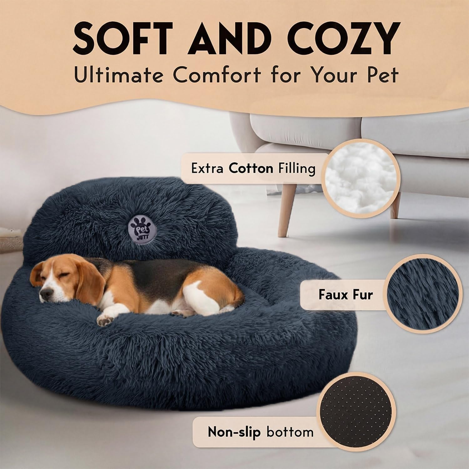petjett-calming-dog-bed-medium-size-dog-30-donut-bed-washable-dog-bed-anti-slip-super-soft-fluffy-plush-round-dog-bed-anti-anxiety-premium-comfort-pet-bed-fits-dogs-upto-45-lbs-dark-grey