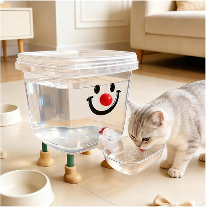 Pets Water Dispenser with Large Capacity Small Large Cats ＆ Dogs No Spilling Automatic Gravity Water Bowl Auto Fill Waterer Dish Self Watering Animal Water Fountain Feeder (Yellow, 0.8, Gallons)6
