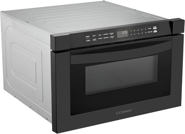 24 In. Haven Collection 1.2 Cu. Ft. Built-In Microwave Drawer, Matte Black |  COS-12MWDBK Touch Controls, 11 Power Levels, 1000W, Child Lock Function, Defrost Functions, Automatic Presets9