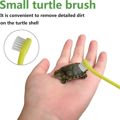 Turtle Brush with Suction Cup-Tortoise Shell Cleaner&Scratch Tool for Turtle Tanks-Aquatic Turtle Tank Accessories(3Pcs)5