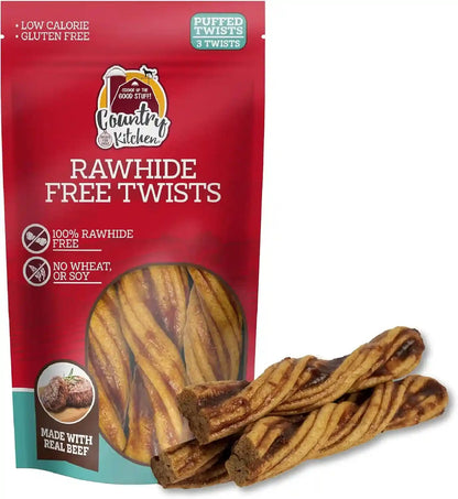 Country Kitchen Rawhide Free Beef Rings Dog Chews, Made with Real Beef, Highly Digestible, Gluten Free, 7 Count14
