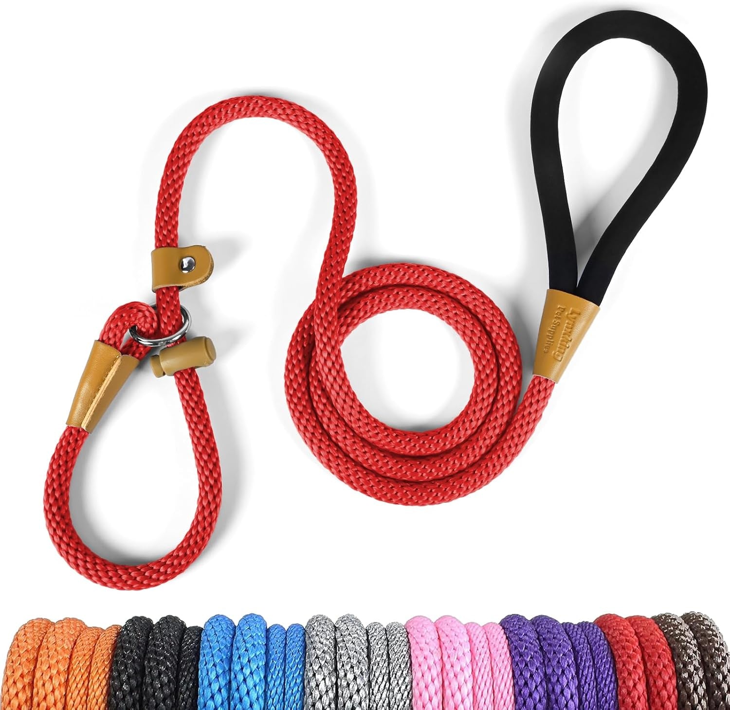 lynxking-dog-leash-slip-lead-5-6-8-ft-dog-training-leash-strong-heavy-duty-rope-no-pull-training-lead-leashes-for-dogs