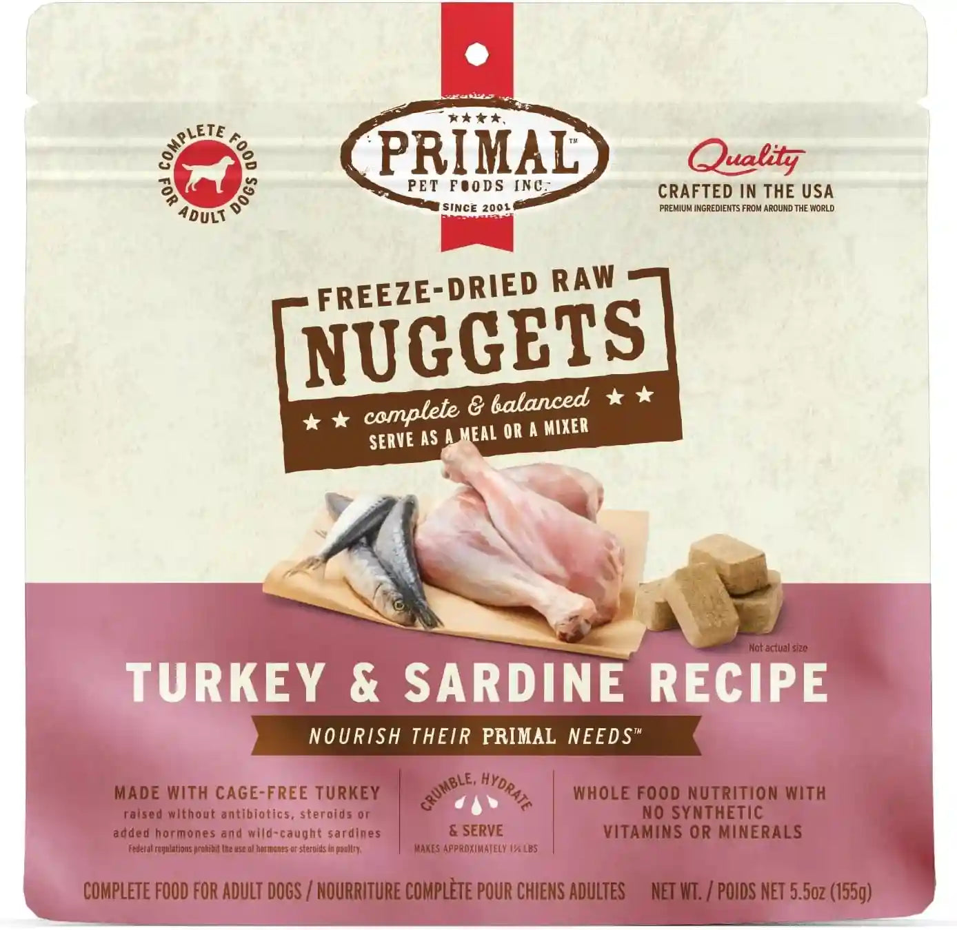 primal-freeze-dried-dog-food-nuggets-chicken-complete-balanced-meal-topper-or-treat-premium-healthy-grain-free-high-protein-raw-dog-food-14-oz-complete-balanced-nutrition-meal-topper-or-treat-grain-free-high-protein-no-synthetic-vitamins-minerals