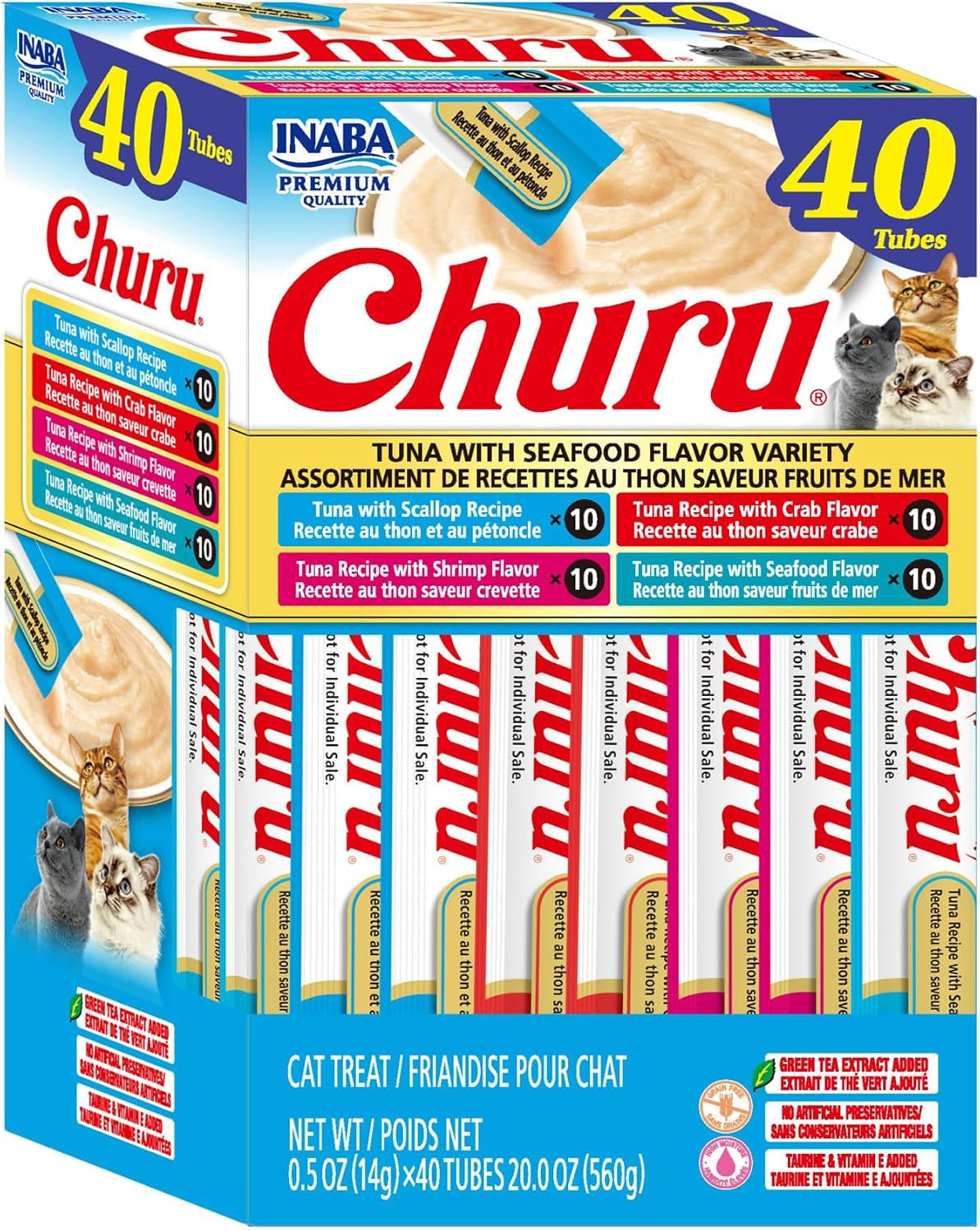 inaba-churu-cat-treats-lickable-squeezable-creamy-puree-cat-treat-with-green-tea-extract-taurine-0-5-ounces-each-tube-20-tubes-tuna-variety