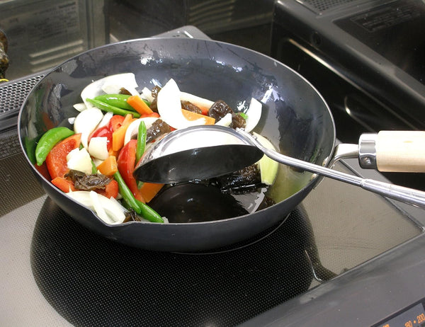 Iron Frying Pan, Extreme Japan, 11.8 Inches (30 Cm), Induction Compatible, Made in Japan, Wok9