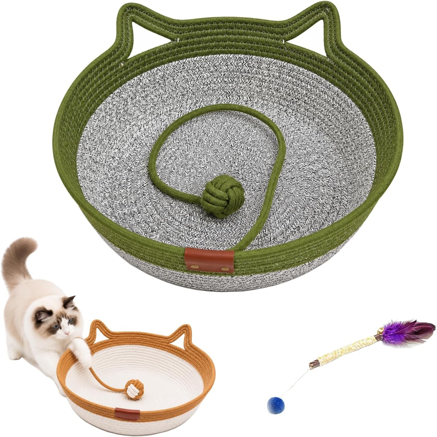 handwoven-cat-basket-bed-cotton-rope-round-cat-scratcher-bed-with-cats-ear-handles-breathable-boho-nesting-pet-bed-for-kittens-and-indoor-cats-color-d-small