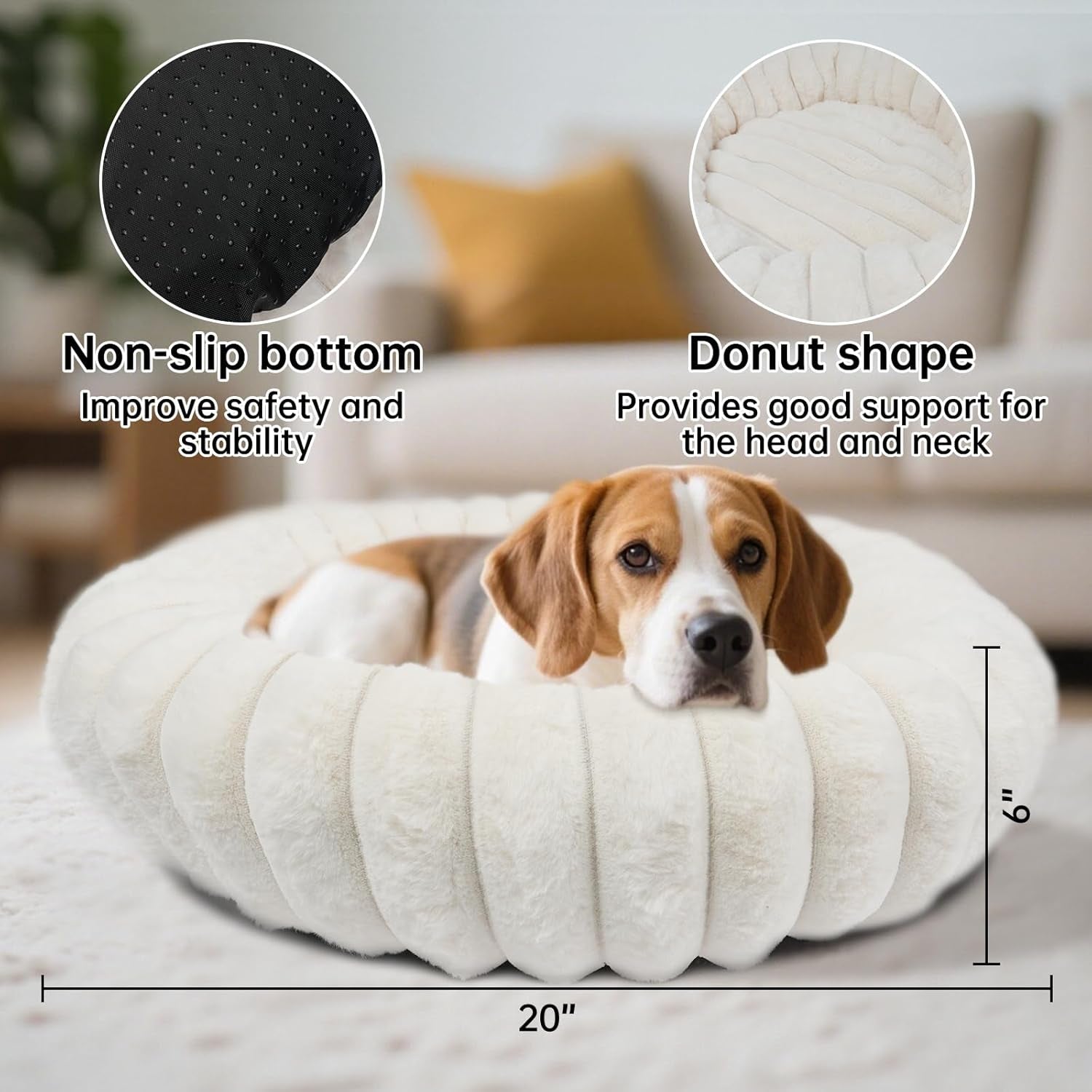 donut-dog-and-cat-bed-luxurious-comfortable-faux-rabbit-fur-pet-beds-round-anti-anxiety-calming-puppy-kitten-bed-with-anti-slip-bottom-for-small-medium-dogs-cats20-white