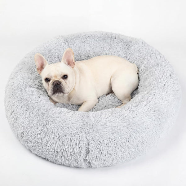 Small Calming Dogs Bed for Small Dogs Anti-Anxiety Machine Washable Fluffy Luxury Anti-Slip Waterproof Mute Base Warming Cozy Soft Pet Puppy round Bed54