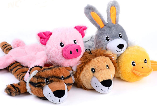 Nocciola Dog Squeaky Toys, 5 PCS Crinkle Plush Dog Toys, No Stuffing Dog Toys for Small Medium Large Dogs, Stuffless Puppy Toys for Boredom9